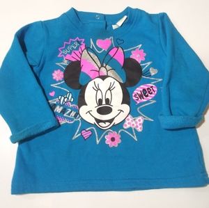 Blue Minnie Mouse Sweatshirt size 12 Month